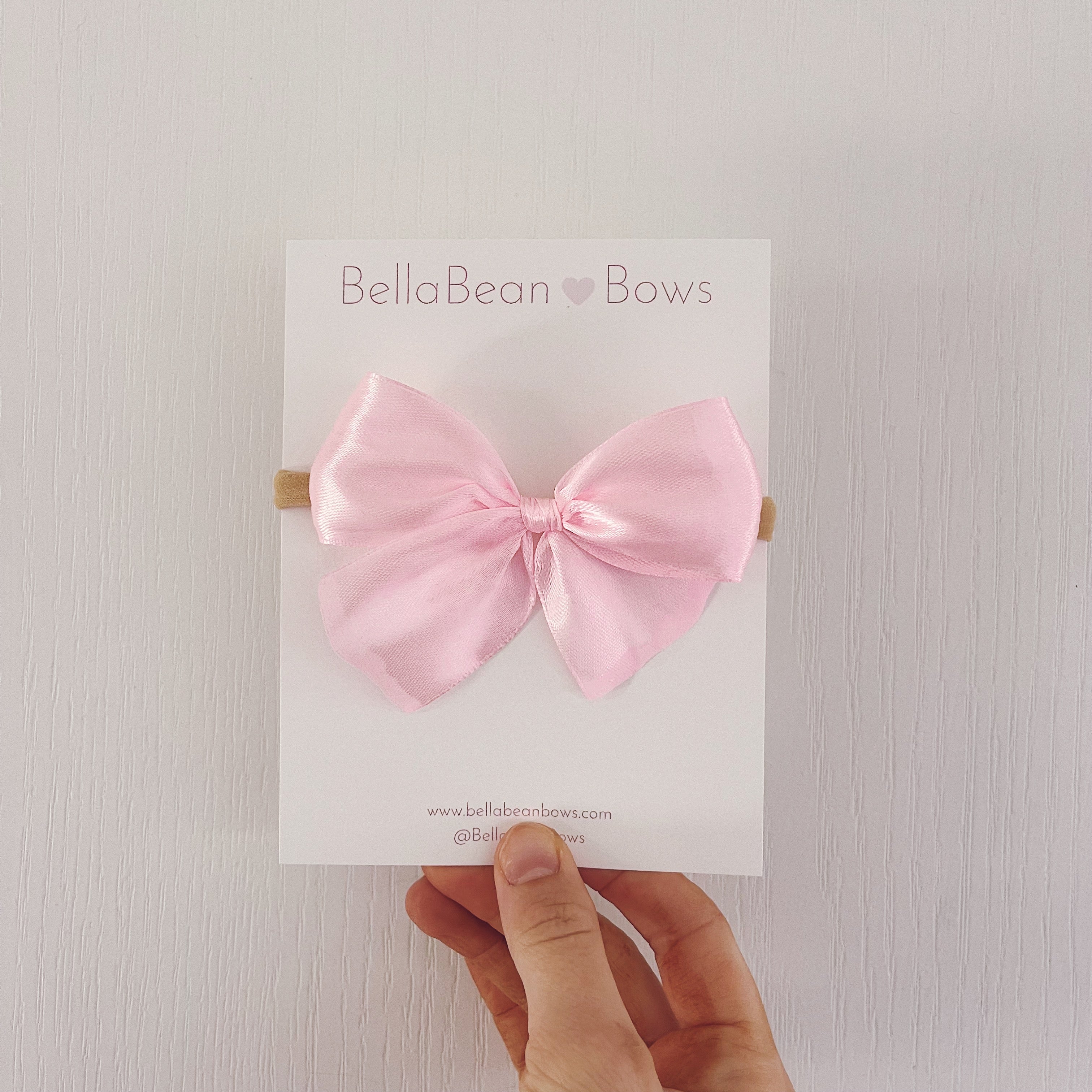 Baby Bling Bows Satin Belle Clip: Pink