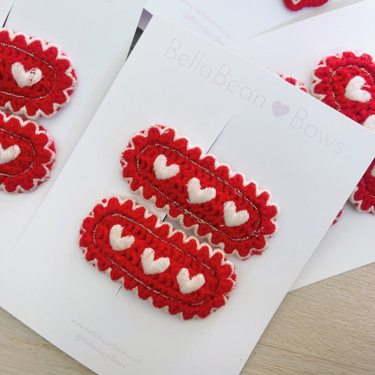 Knit Clips - Hearts