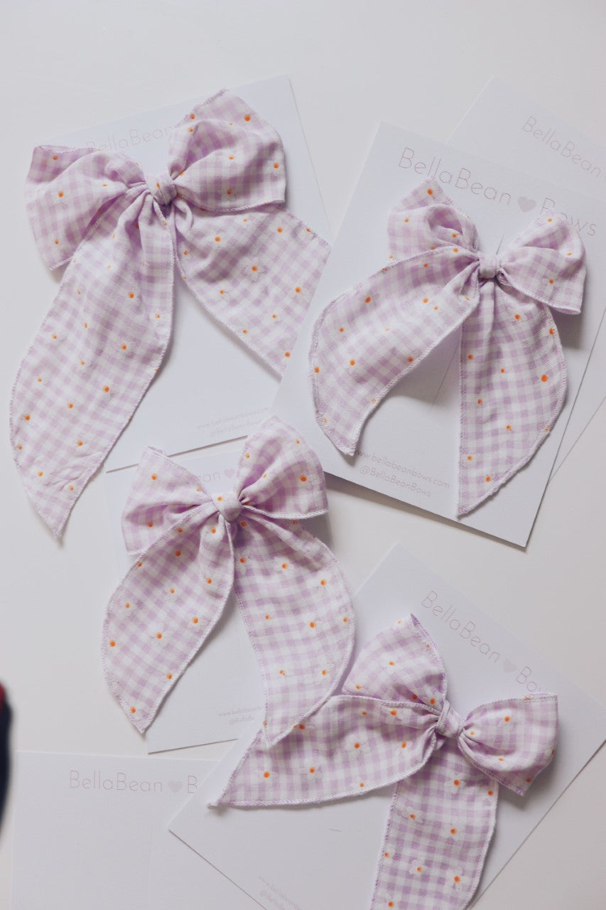 Fable, Midi, or Petite ~ Purple Gingham Floral