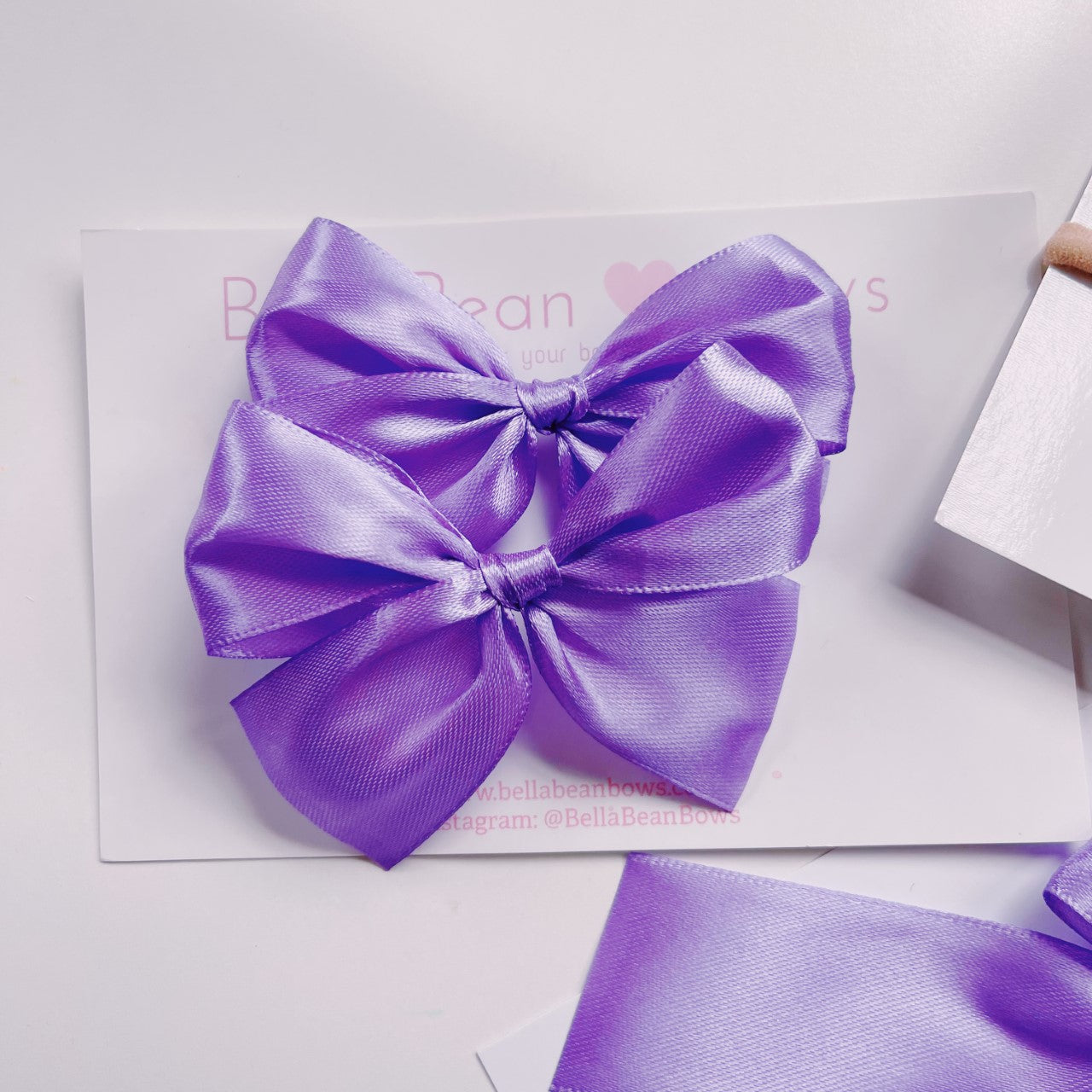 Satin Bow ~ Purple