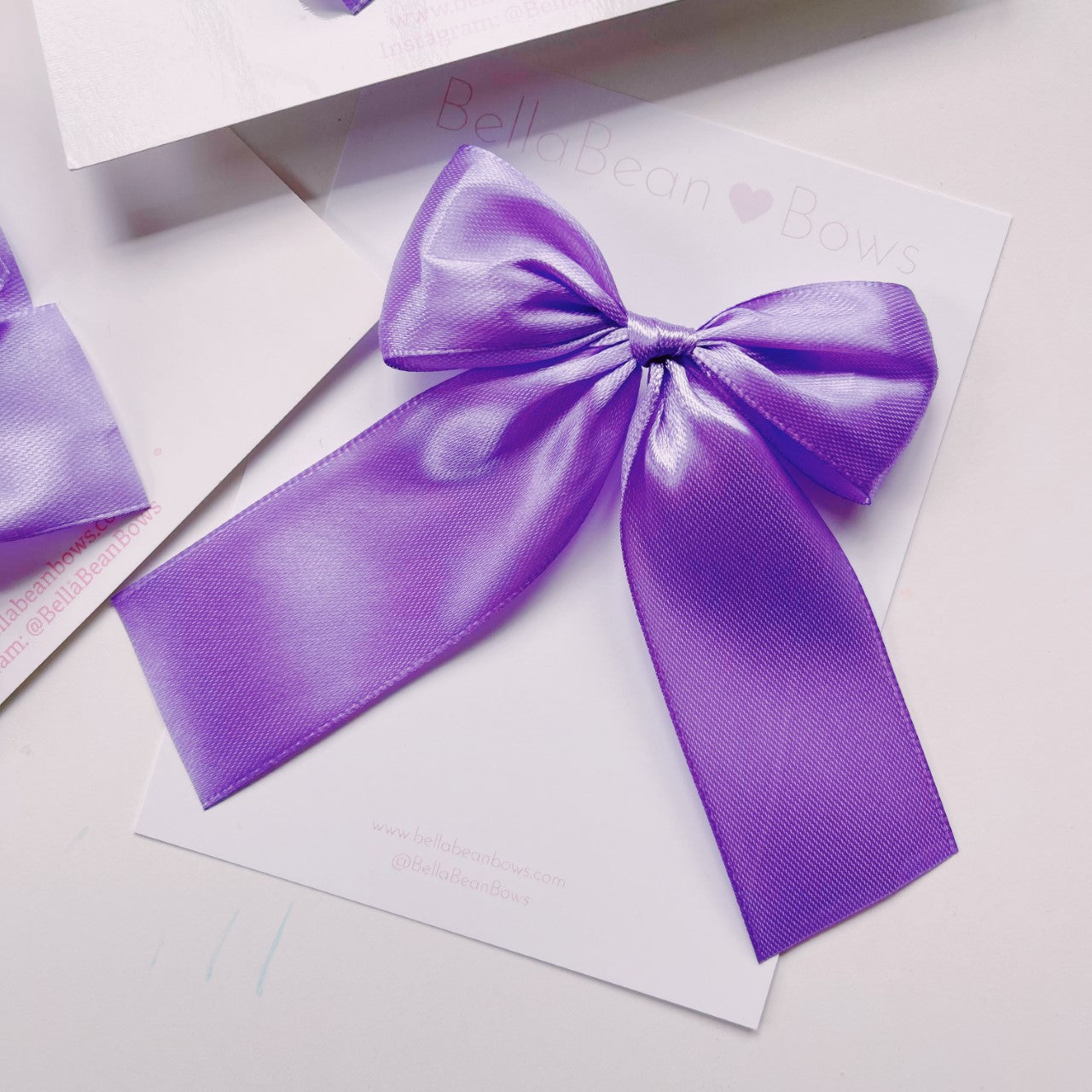 Satin Bow ~ Purple