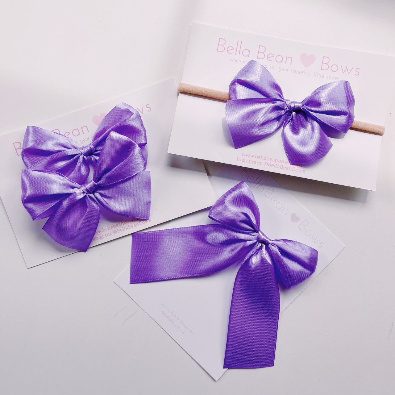 Satin Bow ~ Purple